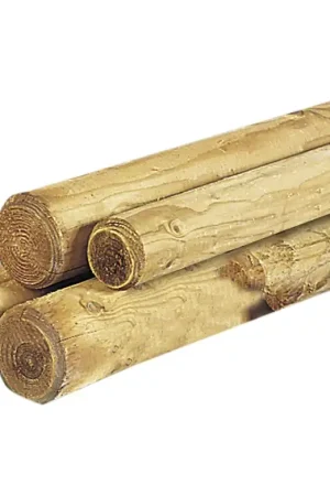 Vuren Paal Rond Gefreesd 4 cm (40 mm) Groen Geimpregneerd - Lengte 200 cm Betaalbaar