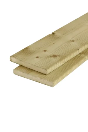 Actieprijs Vuren Plank 1.8 x 14.5 cm (18 x 145 mm) Geschaafd Geïmpregneerd - Lengte 180 cm