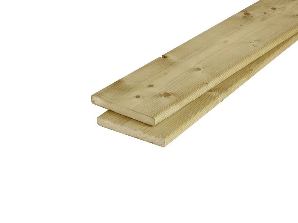 Vuren Plank 1.8 x 14.5 cm (18 x 145 mm) Geschaafd Geïmpregneerd - Lengte 480 cm Snelle Levering