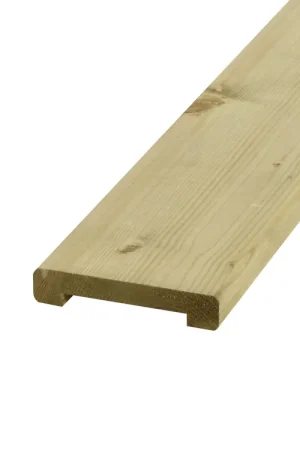 Vuren Afdeklat met Sponning 1.9 x 7 cm (19 x 70 mm) Groen Geïmpregneerd - Lengte 181.5 cm Beste Prijs