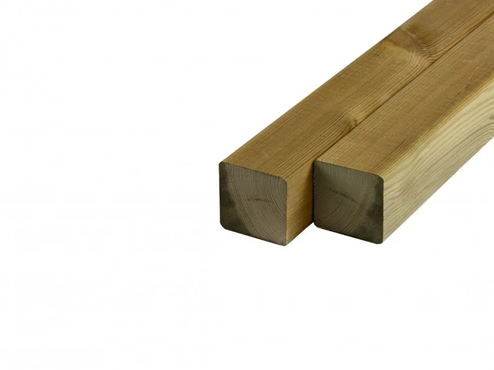 Grenen Paal 6.8 x 6.8 cm (68 x 68 mm) Groen Geïmpregneerd - Lengte 400 cm Korting