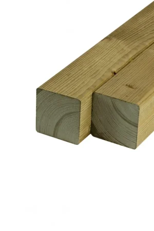 Vuren Paal 8.7 x 8.7 cm (87 x 87 mm) Geschaafd Geïmpregneerd - Lengte 300 cm Finale Uitverkoop