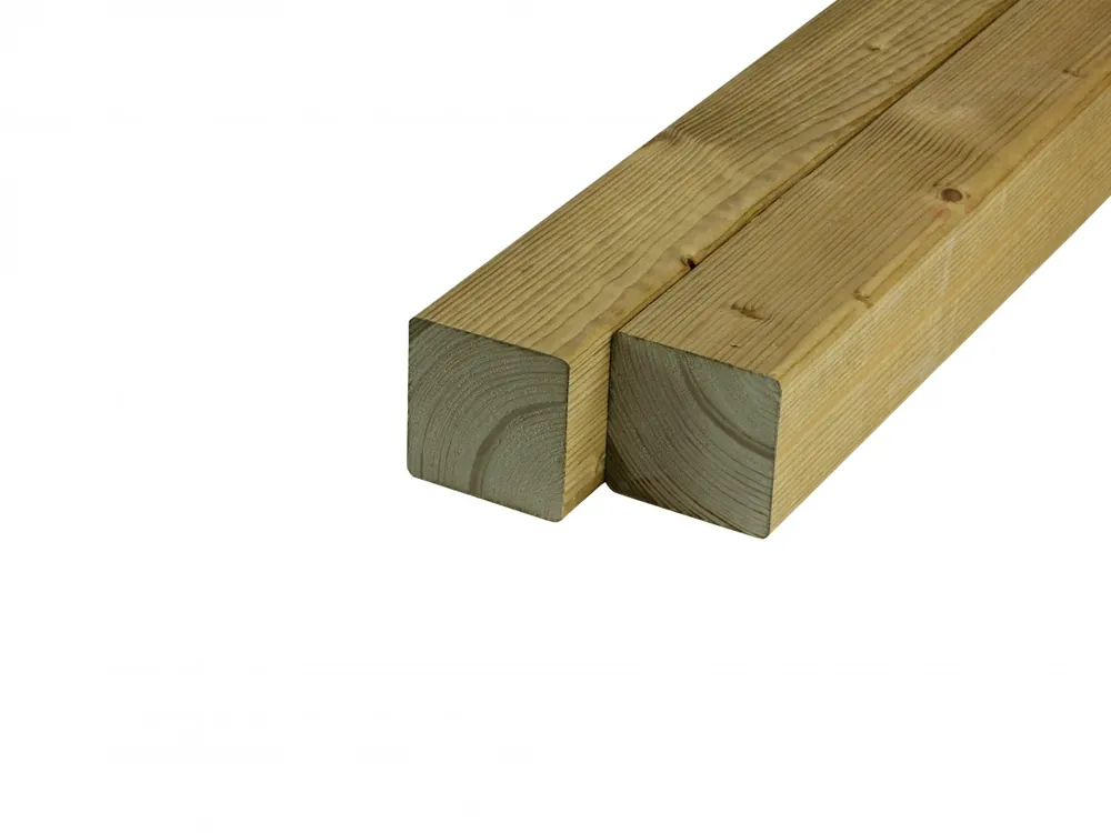 Vuren Paal 8.7 x 8.7 cm (87 x 87 mm) Geschaafd Geïmpregneerd - Lengte 300 cm Finale Uitverkoop