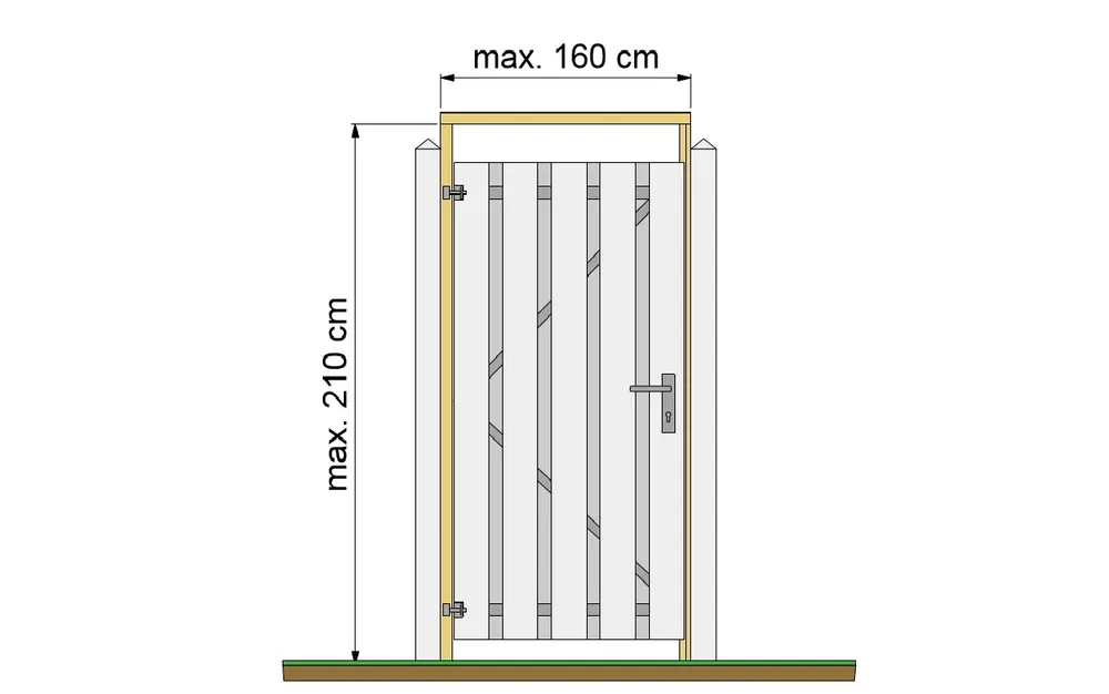 Universeel Tuindeurkozijn Grenen Zwart Geïmpregneerd - Max. 160 x 210 cm Bestseller