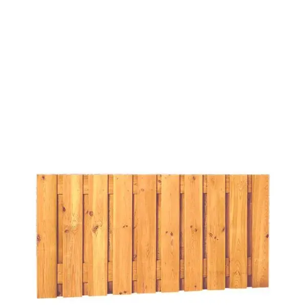 Dagaanbieding Grenen Schutting 21-Planks Geschaafd Groen Geïmpregneerd - 89 x 180 cm