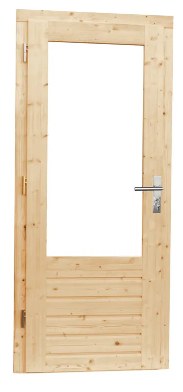Meest Verkocht Vuren Enkele Deur 1-ruits/3-ruits 4.7 x 90 cm (47 x 900 mm) Linksdraaiend - Lengte 201 cm