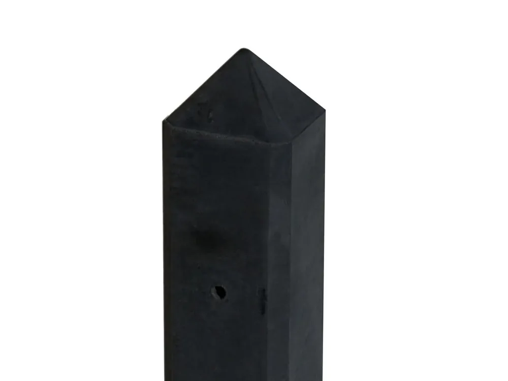Beton Hoekpaal Glad Met Diamantkop 10 x 10 cm (100 x 100 mm) Antraciet Gecoat - Lengte 280 cm Merkproduct