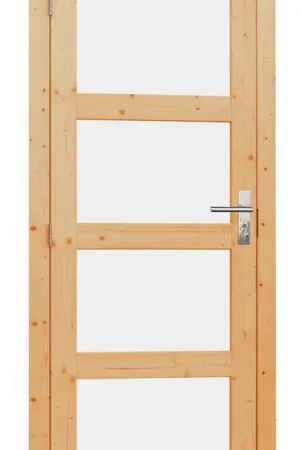 Vuren Enkele Deur Melkglas 4-ruits Linksdraaiend 90 x 201 cm Superprijs