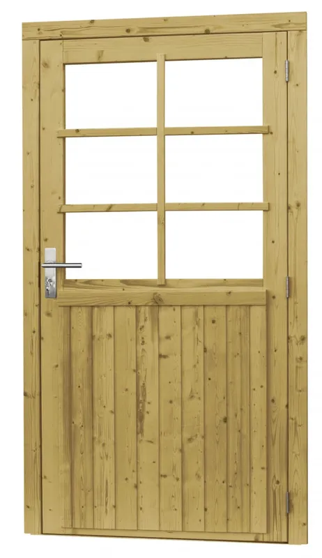 Superprijs Vuren Glasdeur 6-ruits Extra Breed 112 x 201 cm Groen Geïmpregneerd