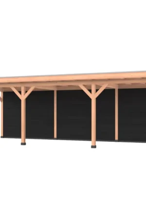 Douglas overkapping, 900 x 300, met zwarte achterwand, Westwood Comfort Bestseller