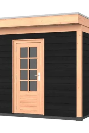 Douglas overkapping, 300 x 350, met schuur, Westwood Comfort Zwart Hoge Kwaliteit
