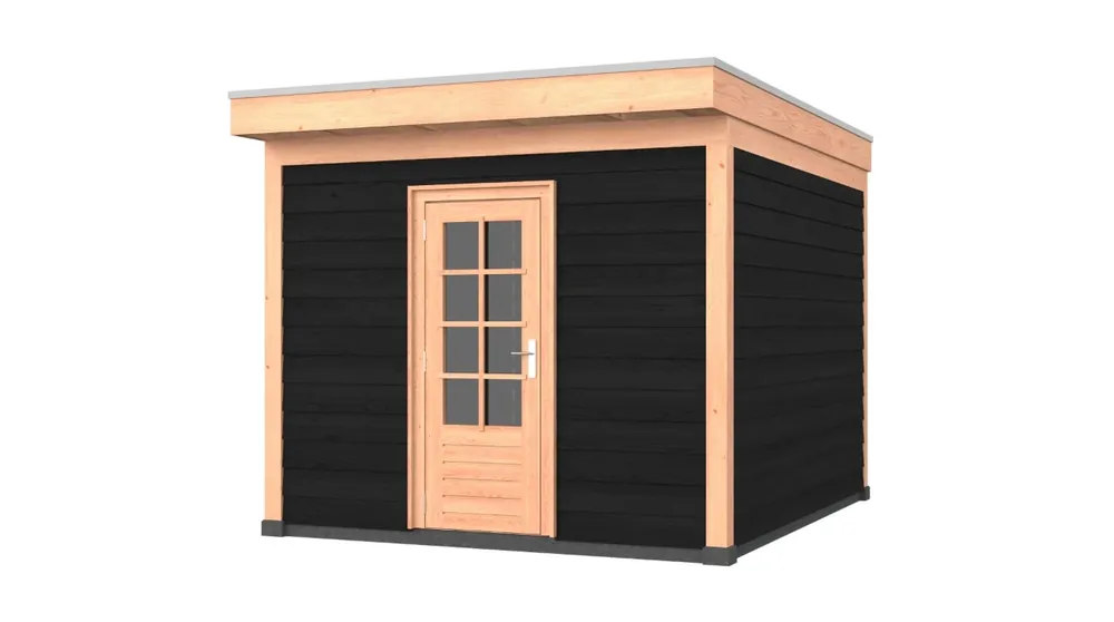 Douglas overkapping, 300 x 350, met schuur, Westwood Comfort Zwart Hoge Kwaliteit