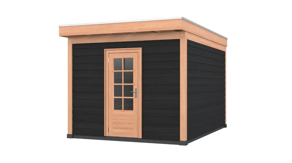 Douglas overkapping, 300 x 400, met schuur, Westwood Comfort Zwart Superprijs
