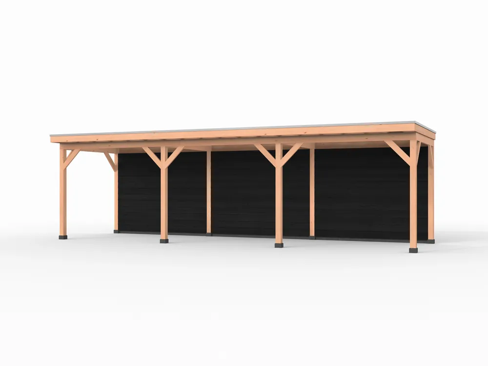 Douglas overkapping, 900 x 250, met zwarte achterwand, Westwood Comfort Goedkoop