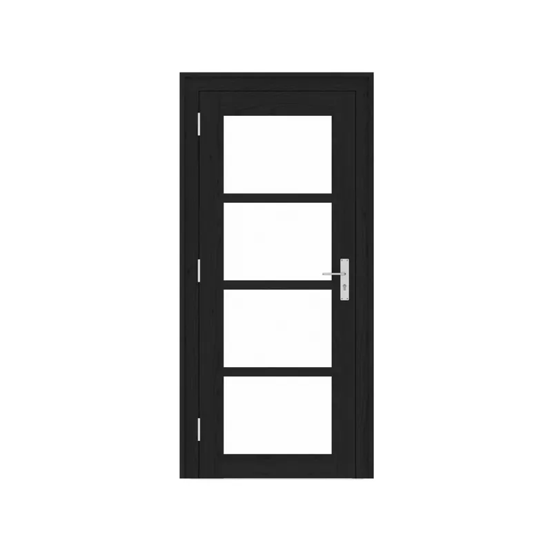 Enkele Deur Steellook 4-Ruits Vuren Links-draaiend 96 x 214 cm Direct Beschikbaar