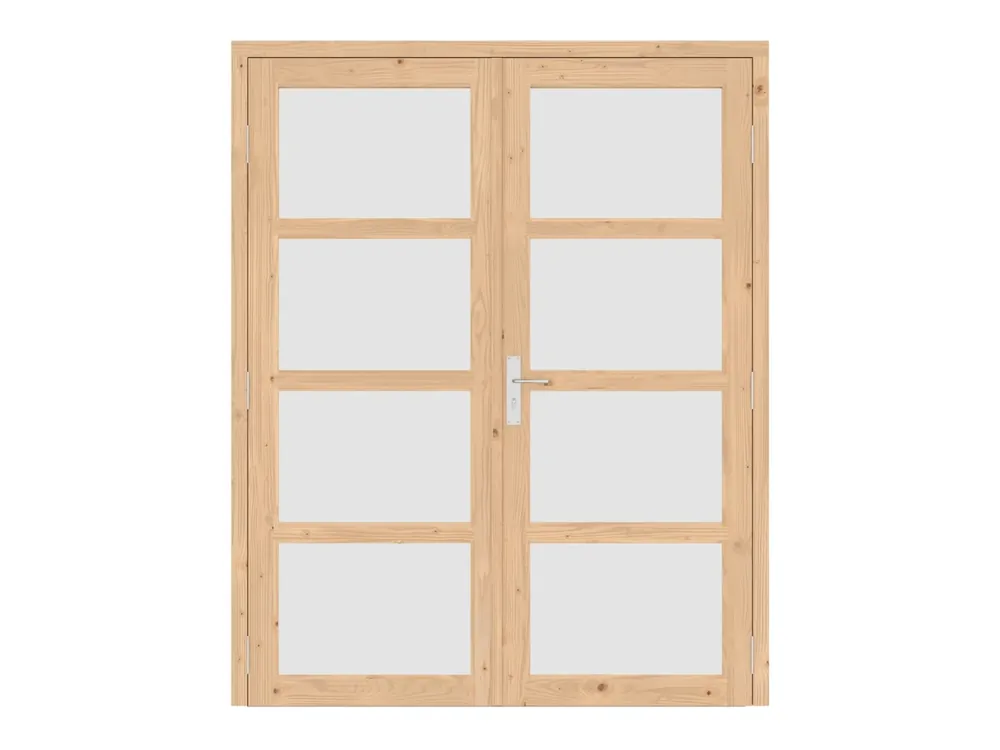 Nu Kopen Vuren Dubbele Deur 4-Ruits 176 x 214 cm (1760 x 2140 mm)