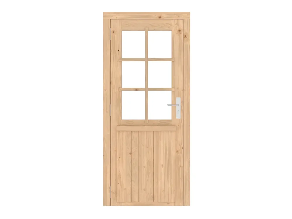 Uitverkoop Vuren Enkele Deur 6-Ruits Linksdr. 90 x 202 cm
