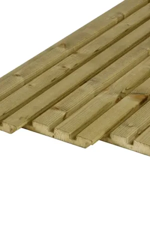 Vuren Rhombusprofiel 2.2 x 14 cm (22 x 140 mm) Triple groen geïmpregneerd - Lengte 500 cm Betaalbaar