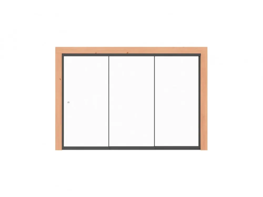 Glazen Schuifwand 300 x 210 cm 10 mm 3-delig Alleen Vandaag