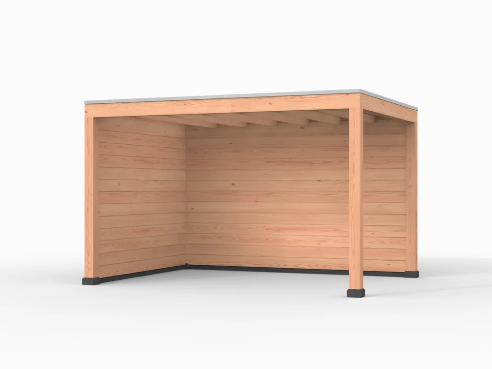 Actieprijs Douglas overkapping, 400 x 300, met achterwand en zijwand, Westwood Elegant