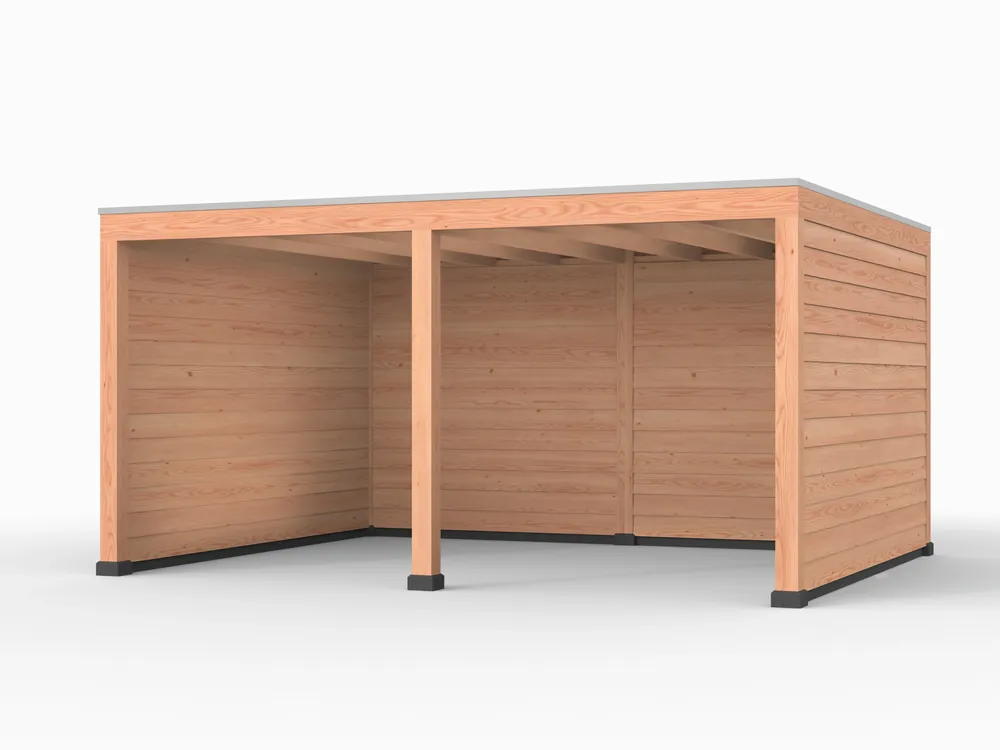 Douglas overkapping, 500 x 400, met achterwand en twee zijwanden, Westwood Elegant Express Levering