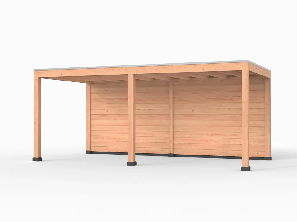 Finale Uitverkoop Douglas overkapping, 600 x 300, met achterwand, Westwood Elegant