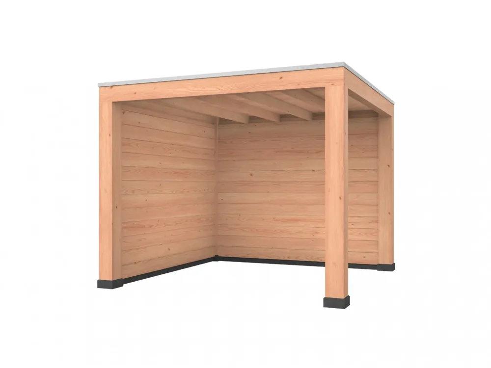 Speciale Aanbieding Douglas overkapping, 300 x 300, met achterwand en zijwand, Westwood Robuust
