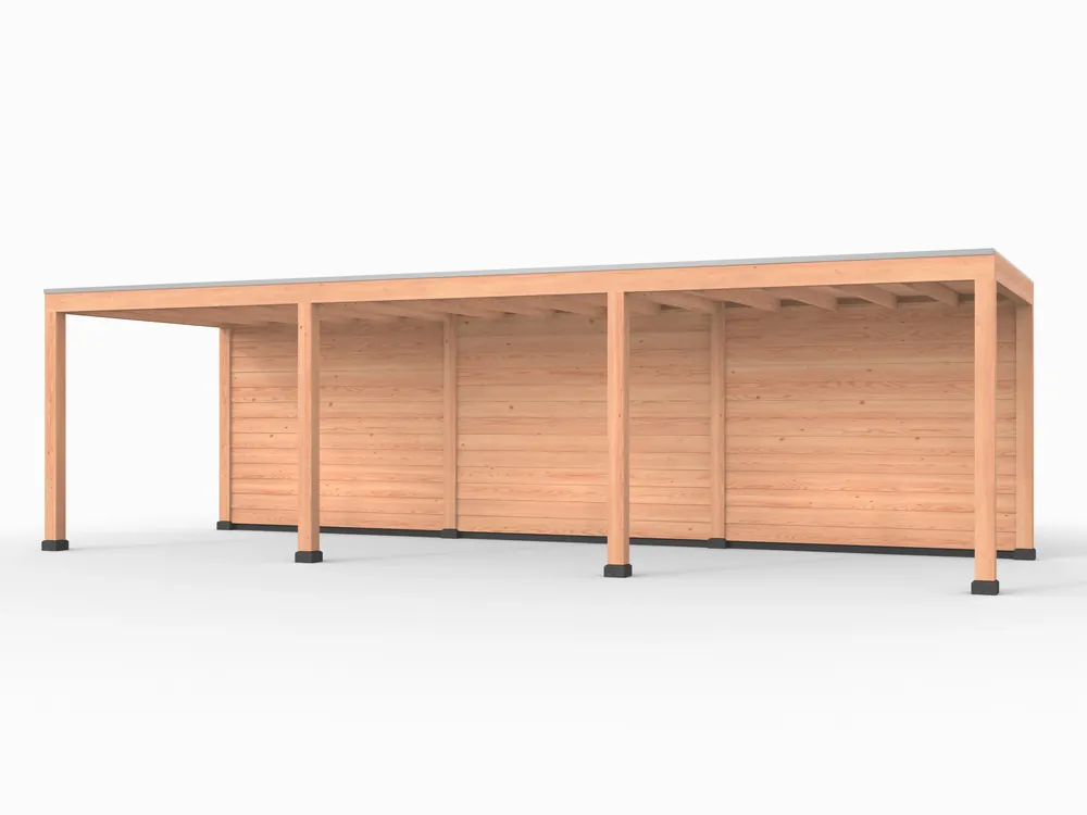 Douglas overkapping, 900 x 300, met achterwand, Westwood Elegant Gecertificeerd