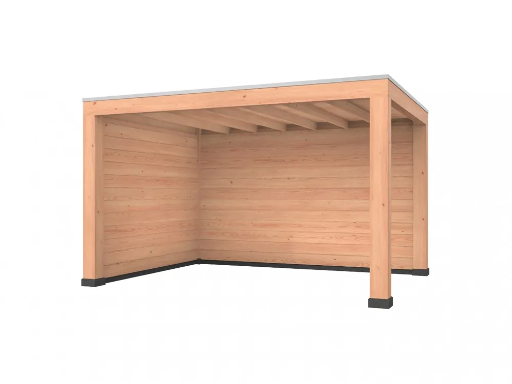 Korting Douglas overkapping, 400 x 300, met achterwand en zijwand, Westwood Robuust