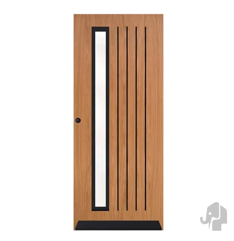Shop Nu Eiken voordeur Meribel HR++ blank glas