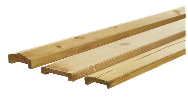 Douglas palen geschaafd blank 190x190 mm Weekendaanbieding