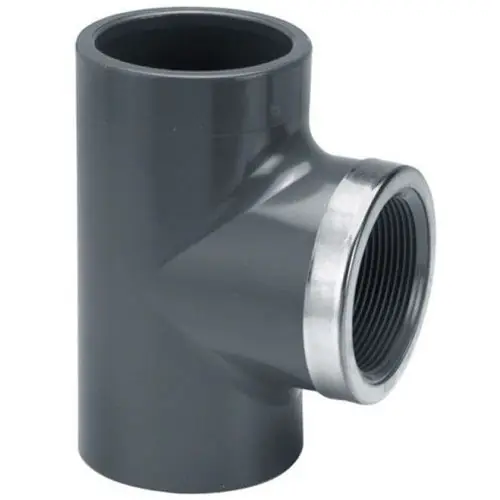 Hete Deal VDL PVC T-stuk 90 graden 20 mm x 1/2‘‘ bi.dr. PN16 - RVS ring
