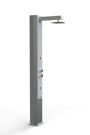 Veilige Betaling Iguazu solar buitendouche mat RVS - warm/koud water