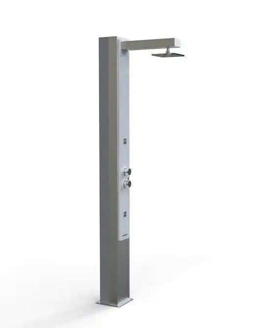 Veilige Betaling Iguazu solar buitendouche mat RVS - warm/koud water