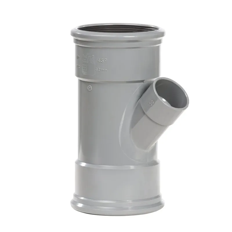 Nieuw PVC verloop T-stuk 45 graden 110 x 40 mm 2x manchet 1x lijm