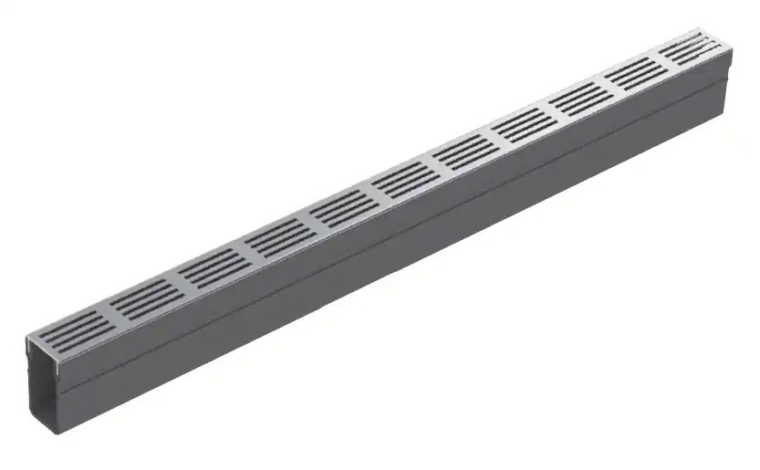 Fabrieksprijs ACO slimline lijngoot aluminium 100 x 6 x 10 cm