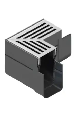 ACO slimline hoekstuk aluminium 15,9 x 6 x 10 cm Koopje