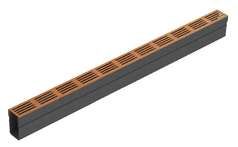 ACO slimline lijngoot corten 100 x 6 x 10 cm Actieprijs