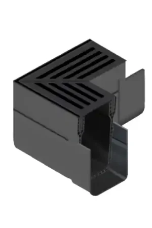 ACO slimline hoekstuk zwart 15,9 x 6 x 10 cm Express Levering