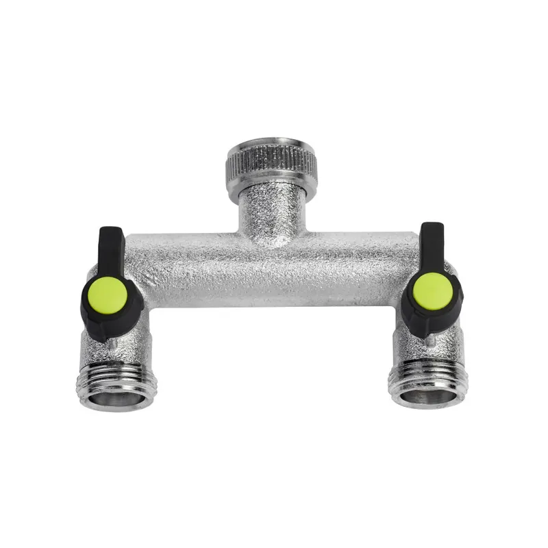 Direct Beschikbaar Waterverdeler, messing verchroomd 2 aftakkingen 3/4’’