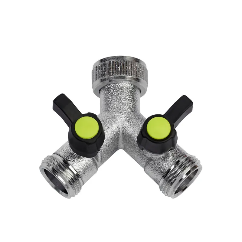 Korting Aquajet 2-weg waterverdeler 3/4", messing verchroomd