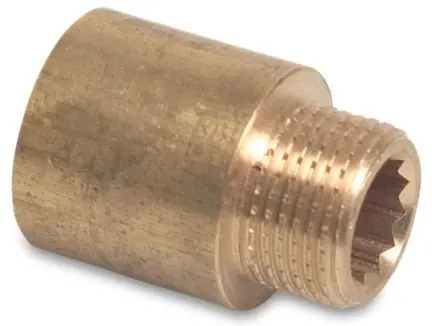 Verlengstuk MESSING 1/2 x 10 mm Finale Uitverkoop