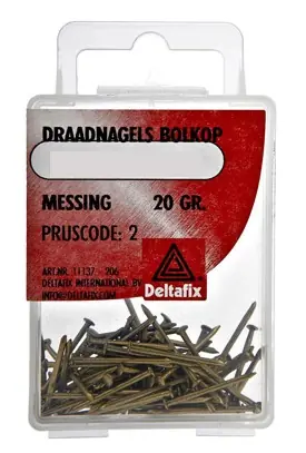 Shop Nu Draadnagel BOLKOP MESSING 1.8*32
