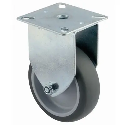 Laatste Kans Bokwiel GRIJS RUBBER 100MM