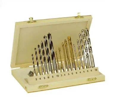 Borenset Hout / Steen / Metaal 17 Delig Lage Prijs