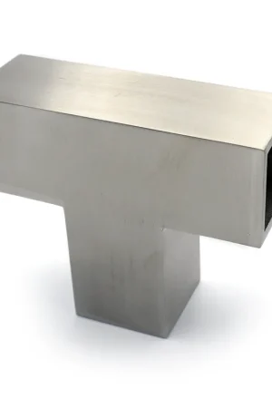 Bestel Nu T-adapter breed voor stabilisatiestang vierkant - RVS