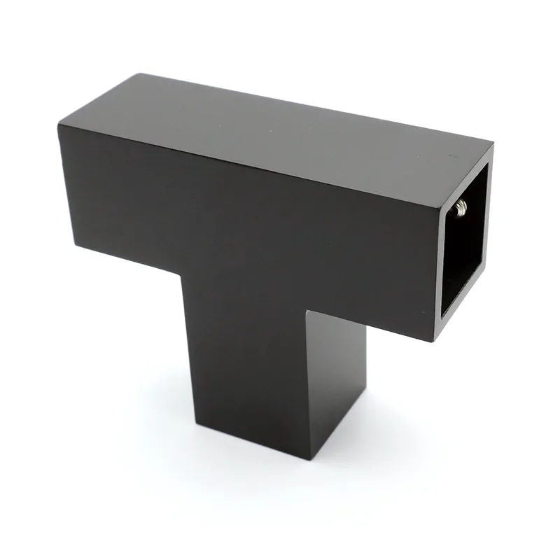 T-adapter breed voor stabilisatiestang vierkant - Zwart Snelle Levering