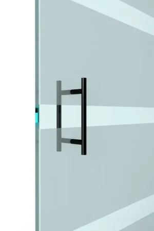 T-greep voor glazen deur ø 19mm - L 300x200mm - Zwart Voordeelprijs