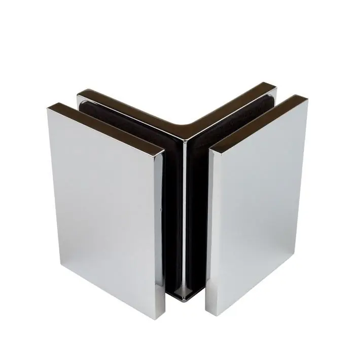 Veilige Betaling Glasklem Flamea glas/glas 90° - RVS