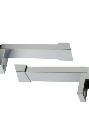 Betrouwbaar Stabilisatiestang Flamea rechthoekig glas/wand 90° - Mat Chroom